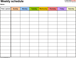 Weekly meal plan calendar template day excel planning for mac
